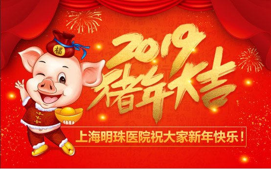 上海明珠医院全体医护人员祝广大市民新春快乐，猪年大吉